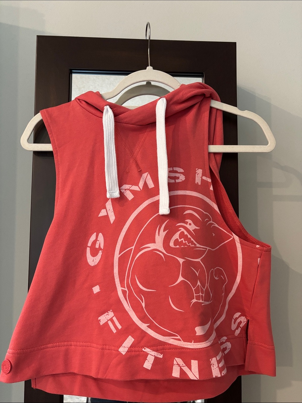 Gymshark Coral Sleeveless Hoodie Tank Top - Fitness Graphic